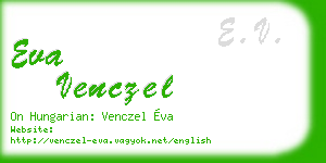 eva venczel business card