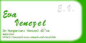 eva venczel business card